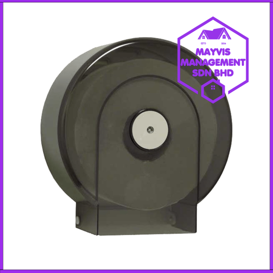 Plastic Jumbo Roll Tissue Dispenser - Black 